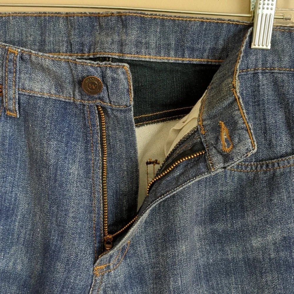 30 Wrangler Blue Denim Jeans Casual Basic Autumn Solid Color Lightweight